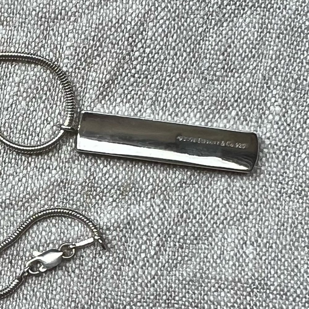 Tiffany & Co. 1837 Bar Pendant Necklace - 18”. Unisex